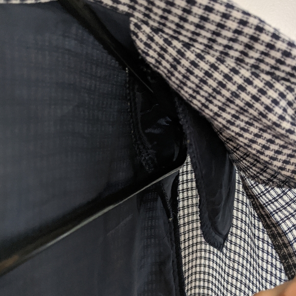 Vintage 80s/90s Navy/White Plaid Oversized Blazer - Picture 9 of 12